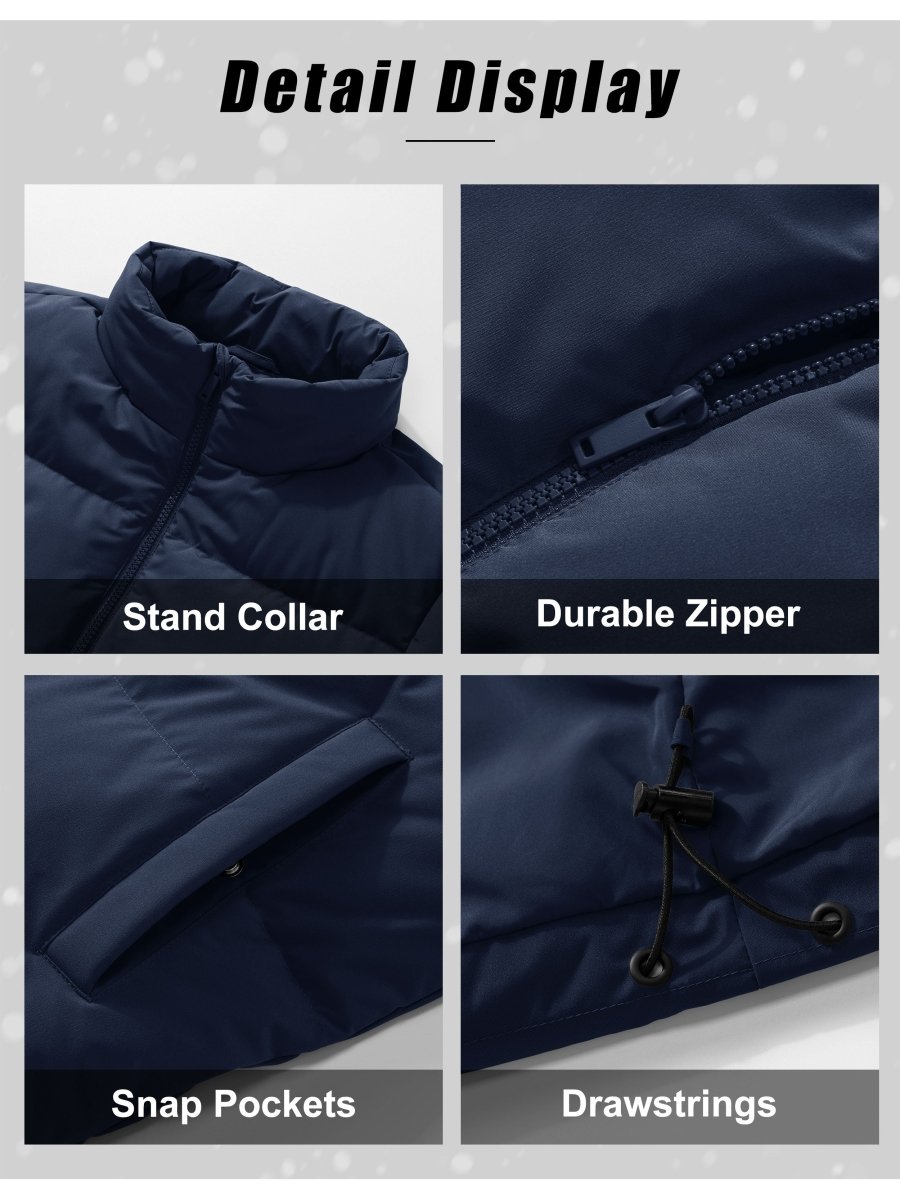 TACVASEN Navy Women's Winter Down Puffer Jackets