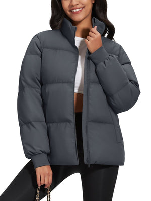 TACVASEN Dark Grey Women's Winter Down Puffer Jackets