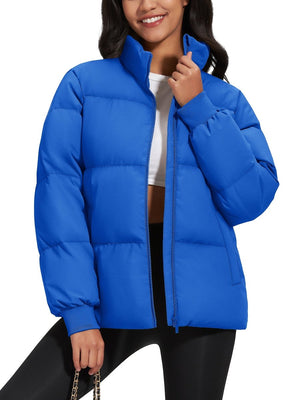 TACVASEN Bright Blue Women's Winter Down Puffer Jackets