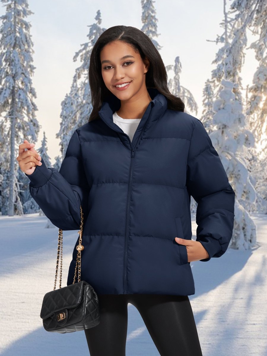 TACVASEN Navy Women's Winter Down Puffer Jackets