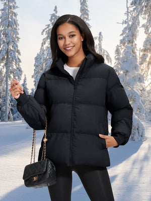 TACVASEN Black Women's Winter Down Puffer Jackets