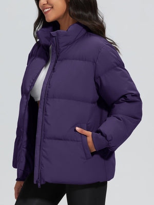 TACVASEN Dark Purple Women's Winter Down Puffer Jackets