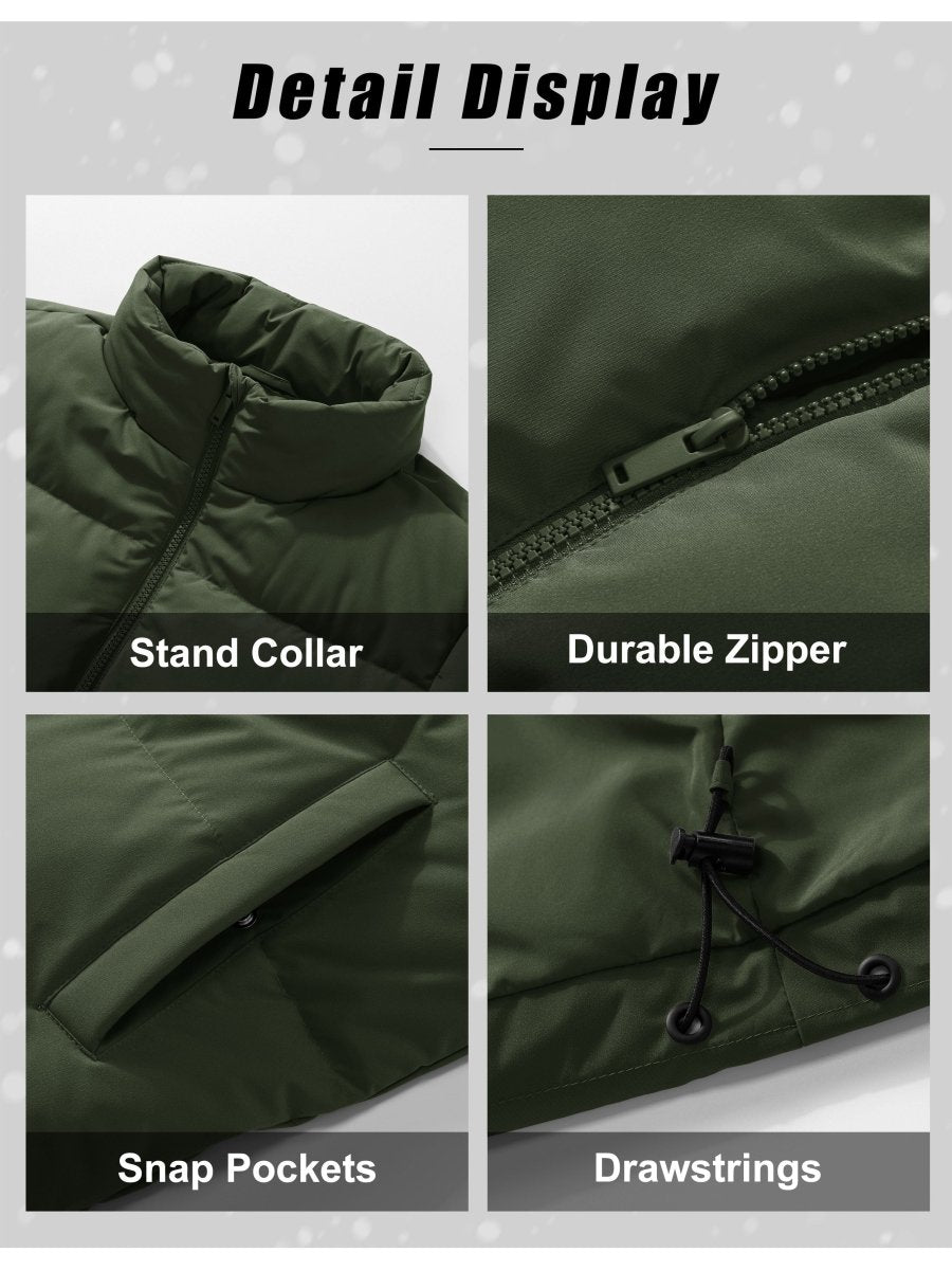 TACVASEN Army Green Women's Winter Down Puffer Jackets