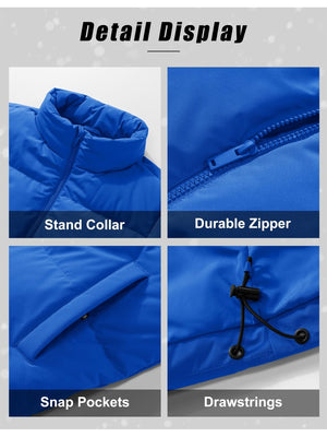 TACVASEN Bright Blue Women's Winter Down Puffer Jackets