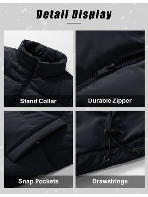 TACVASEN Black Women's Winter Down Puffer Jackets