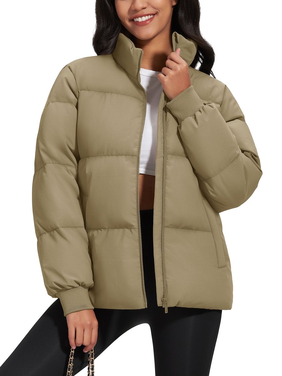 TACVASEN Khaki Women's Winter Down Puffer Jackets