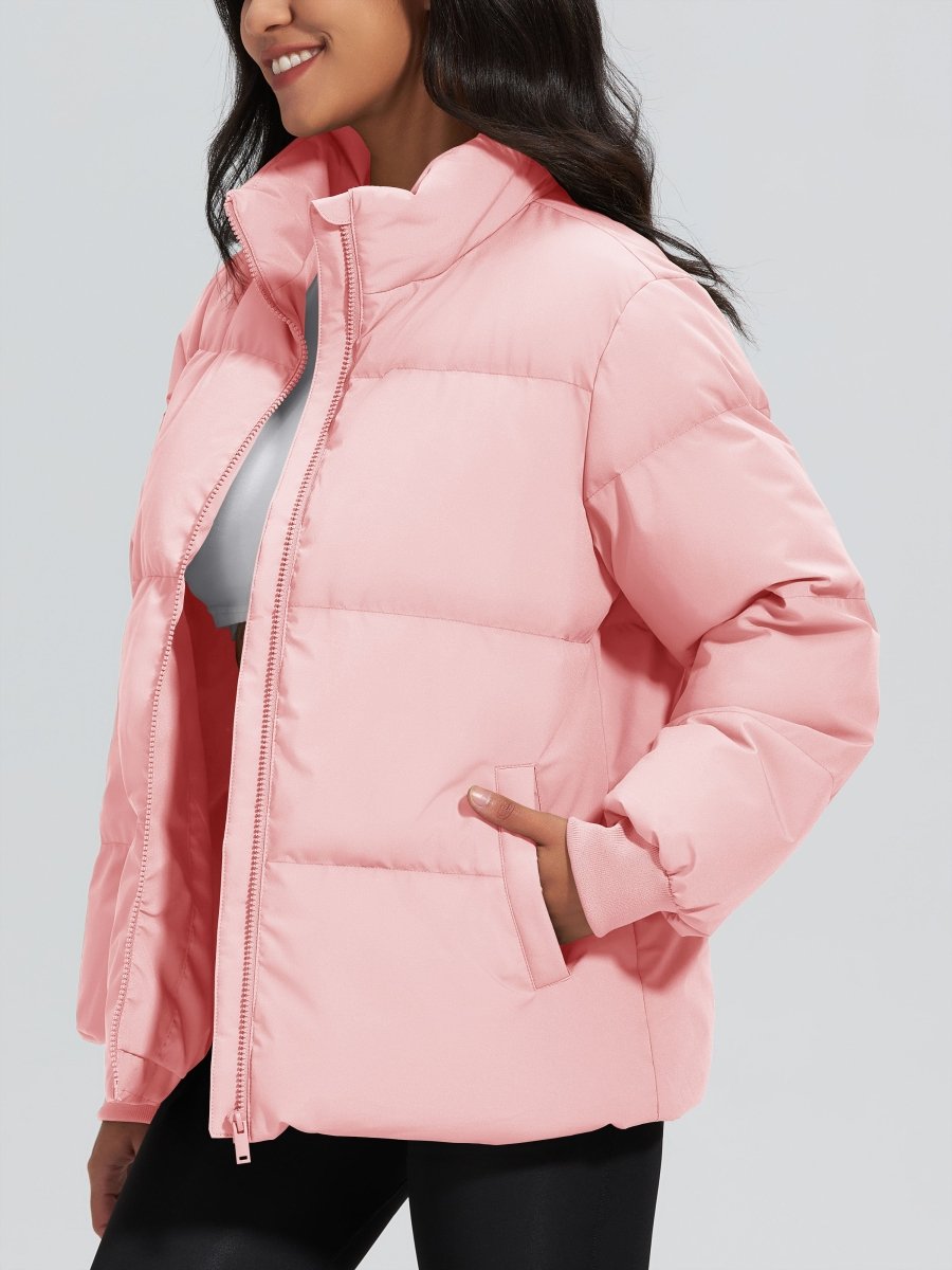 TACVASEN Pink Women's Winter Down Puffer Jackets