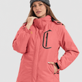 TACVASEN Aqua Red Women's Winter Waterproof Insulated Warm Coat