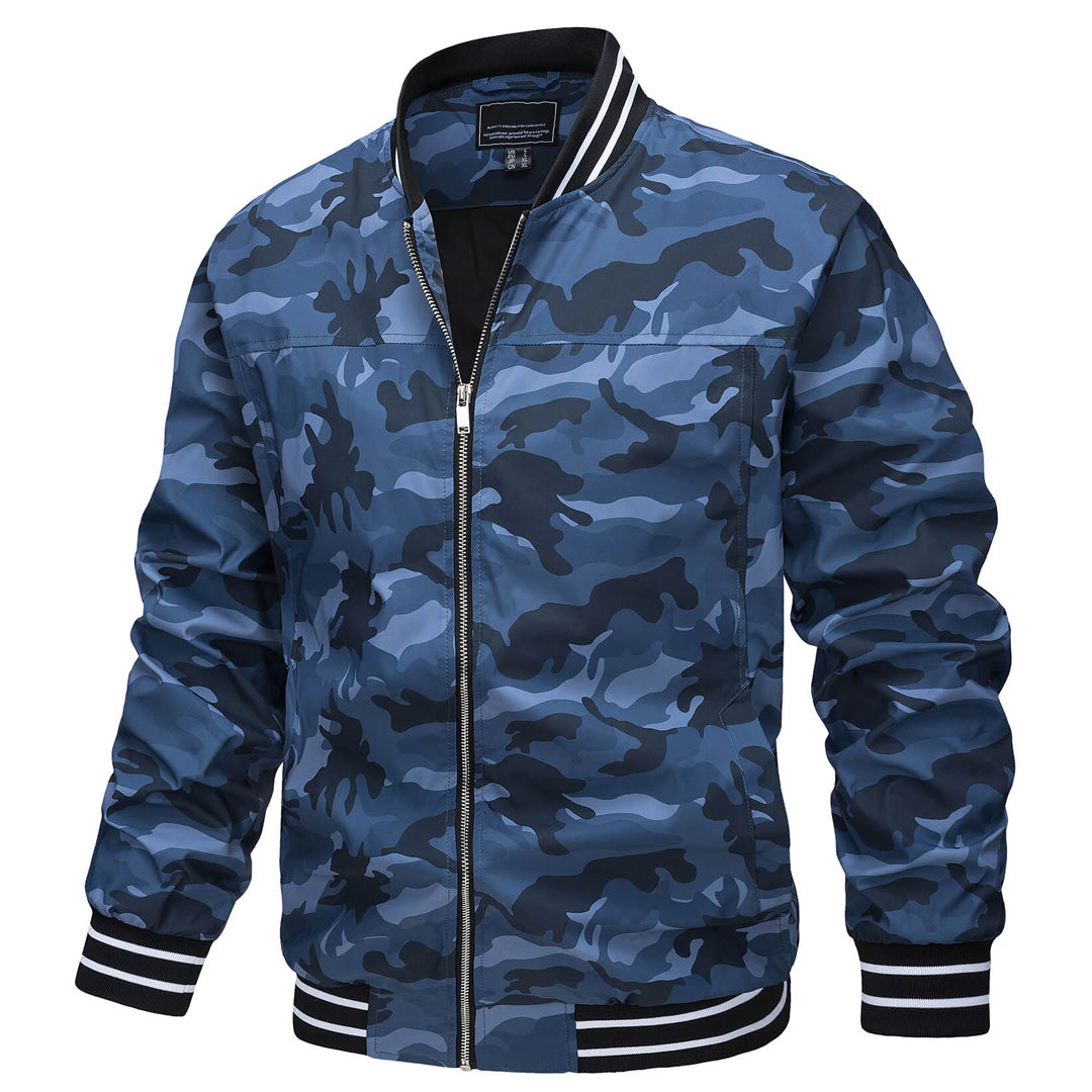 Men's Lightweight Bomber Jacket Casual Zip Up Spring Fall Windbreaker Coat - L20M202