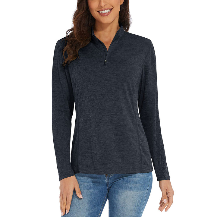 Women's UPF 50+ 1/4 Zip Quick Dry Hiking Shirts - Women's Shirts