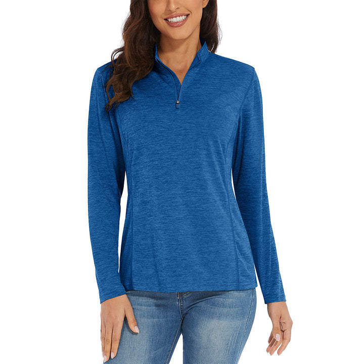 Women's UPF 50+ 1/4 Zip Quick Dry Hiking Shirts - Women's Shirts