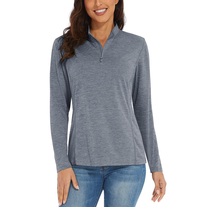 Women's UPF 50+ 1/4 Zip Quick Dry Hiking Shirts - Women's Shirts