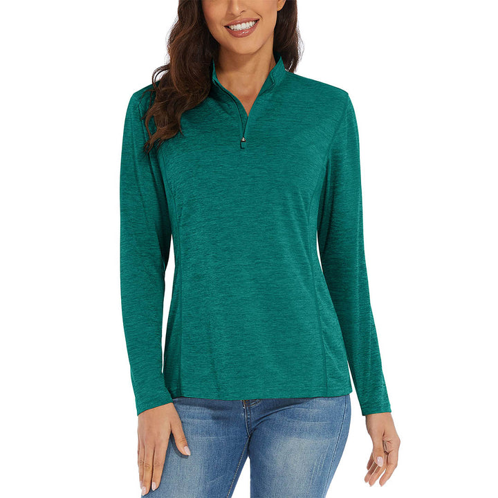Women's UPF 50+ 1/4 Zip Quick Dry Hiking Shirts - Women's Shirts