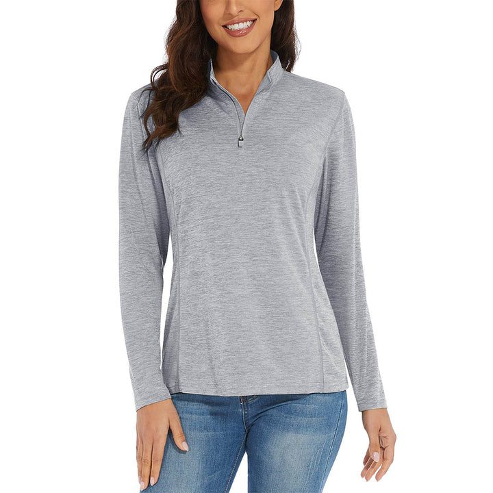 Women's UPF 50+ 1/4 Zip Quick Dry Hiking Shirts - Women's Shirts