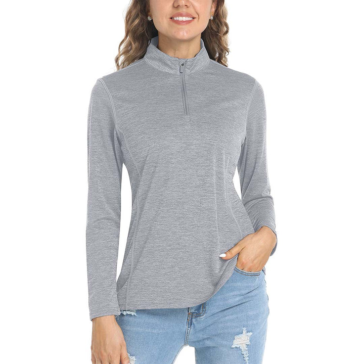 Women's UPF 50+ 1/4 Zip Quick Dry Hiking Shirts - Women's Shirts