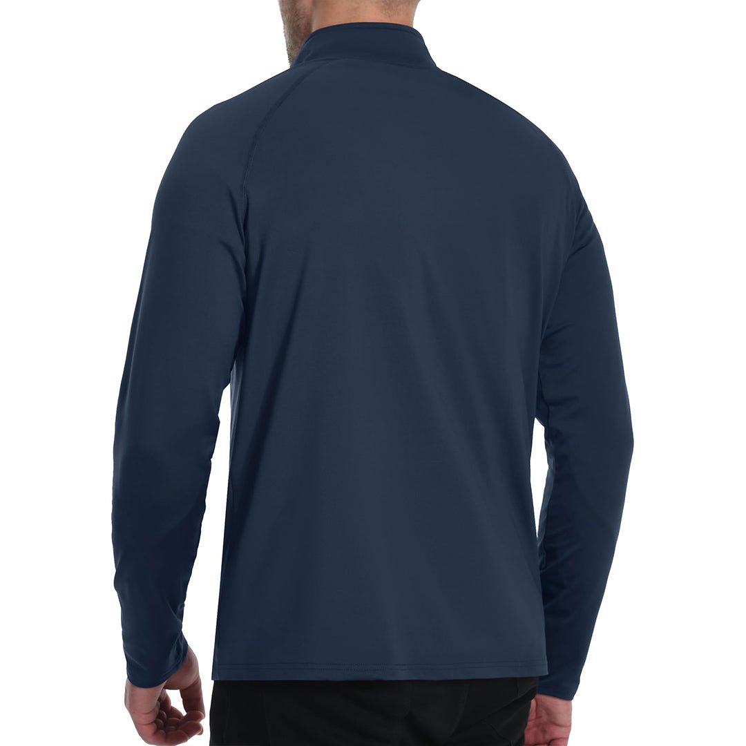 TACVASEN Navy Men's 1/4 Zip Athletic Pullover Fleece Lined Sweatshirts