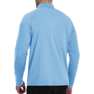 TACVASEN Light Blue Men's 1/4 Zip Athletic Pullover Fleece Lined Sweatshirts