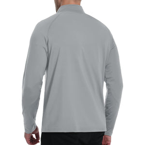 TACVASEN Light Grey Men's 1/4 Zip Athletic Pullover Fleece Lined Sweatshirts