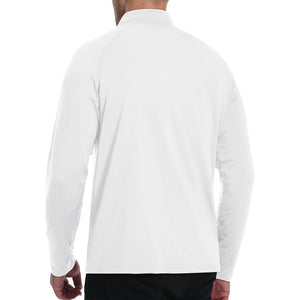 TACVASEN White Men's 1/4 Zip Athletic Pullover Fleece Lined Sweatshirts