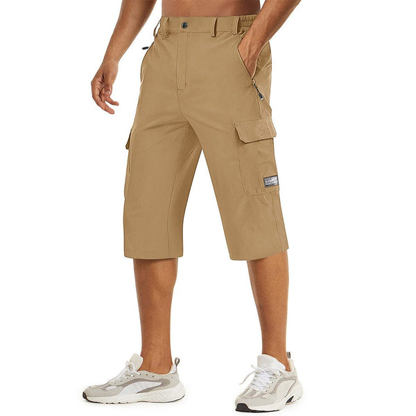 TACVASEN Khaki Utility Cargo Shorts Quick Drying