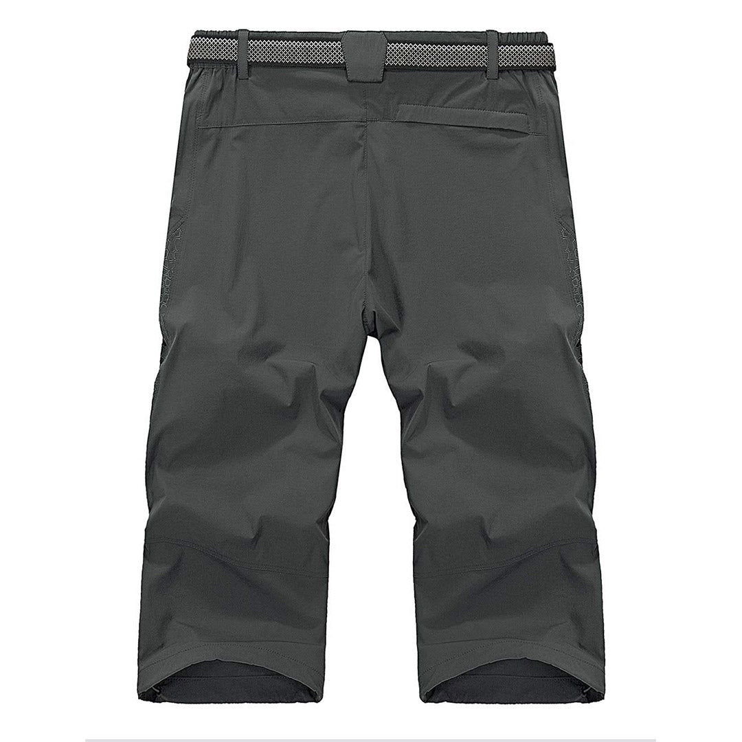 TACVASEN Dark Grey Men's Cargo Quick Dry Below Knee Capri Pants