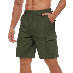 TACVASEN Army Green Utility Cotton Cargo Shorts