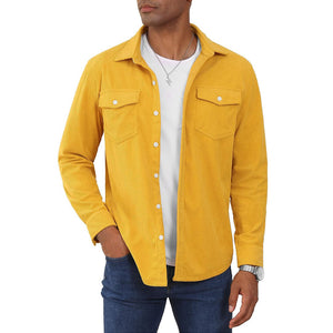 Men's Corduroy Jacket Casual Lightweight Shirt Jacket - B23M2024
