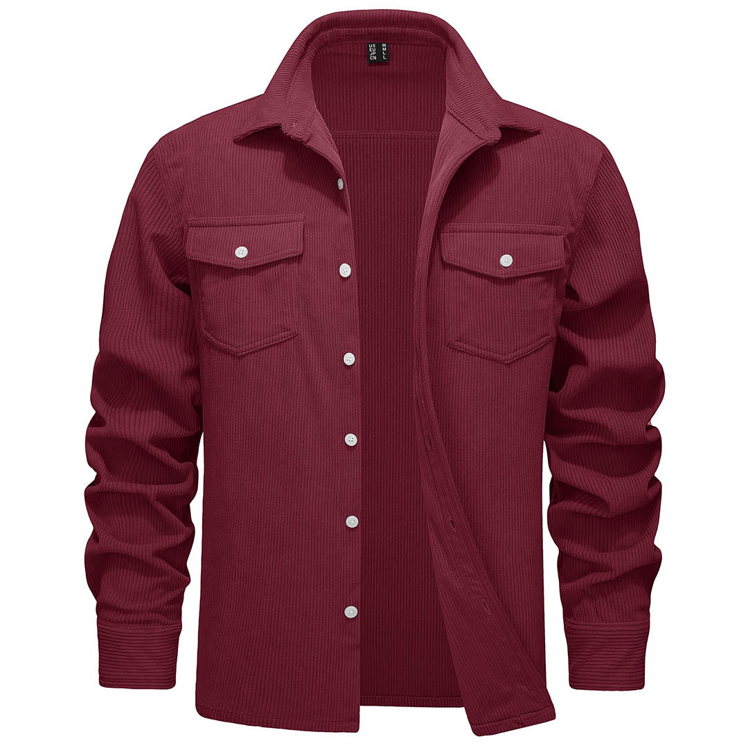 Men's Corduroy Jacket Casual Lightweight Shirt Jacket - B23M2024