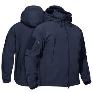 TACVASEN Army Green Men's Combat Airsoft Softshell Fleece Army Coat