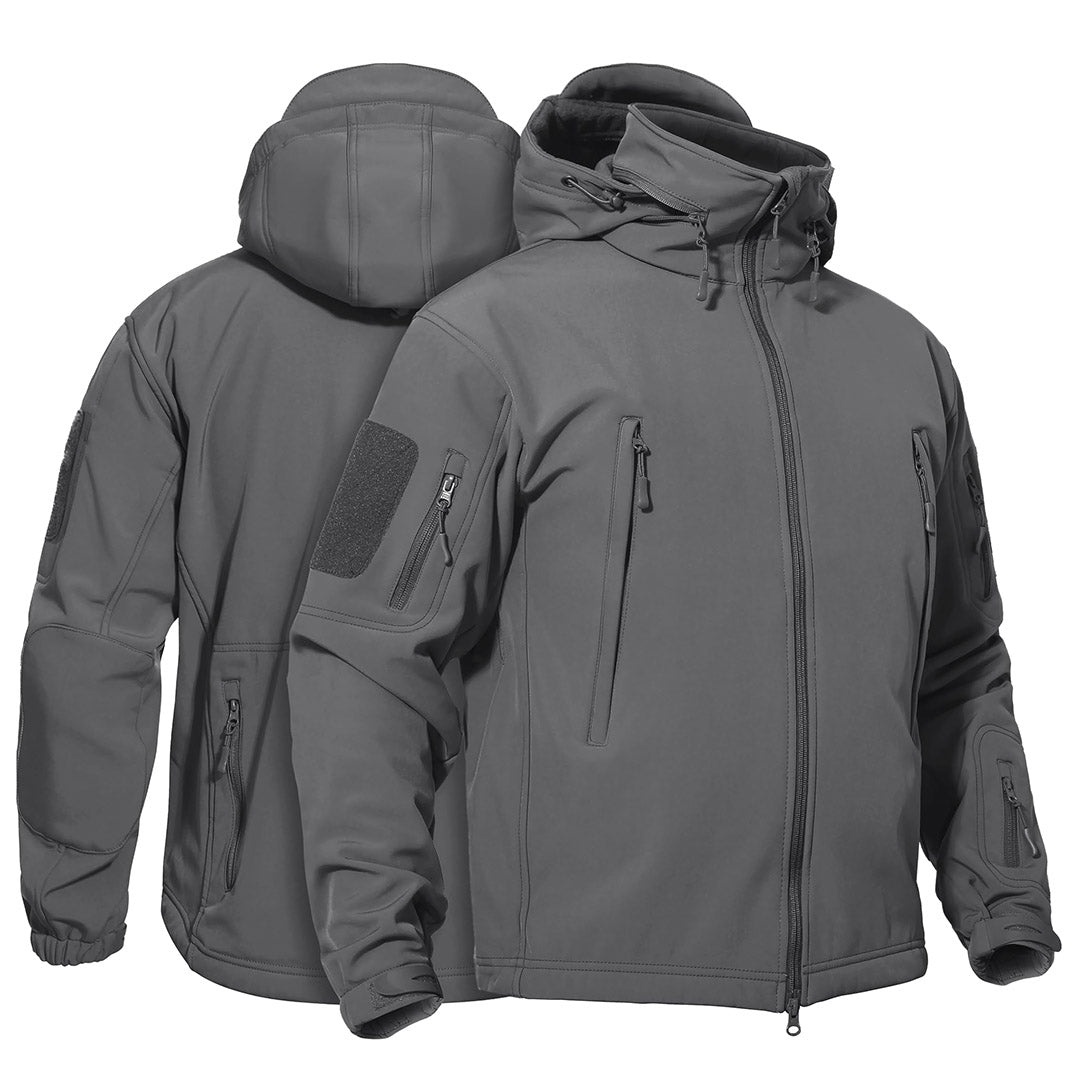 TACVASEN Army Green Men's Combat Airsoft Softshell Fleece Army Coat