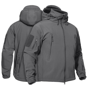TACVASEN Army Green Men's Combat Airsoft Softshell Fleece Army Coat