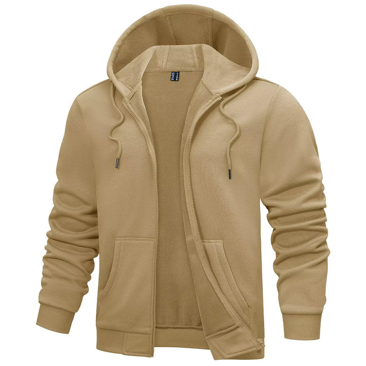 Men's Full Zip-Up Casual Active Hoodie - Men's hoodie