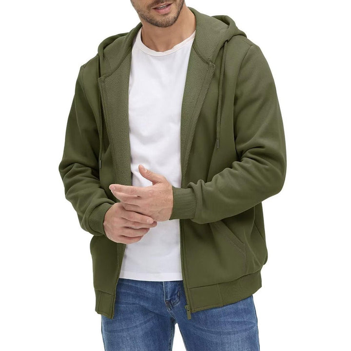 Men's Full Zip-Up Casual Active Hoodie - Men's hoodie