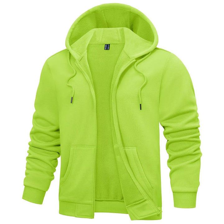 Men's Full Zip-Up Casual Active Hoodie - Men's hoodie