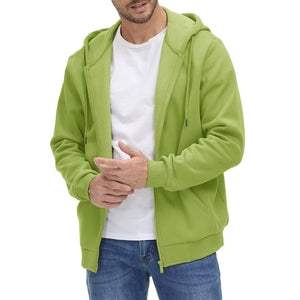 TACVASEN Olive Green Men's Full Zip - Up Casual Active Hoodie