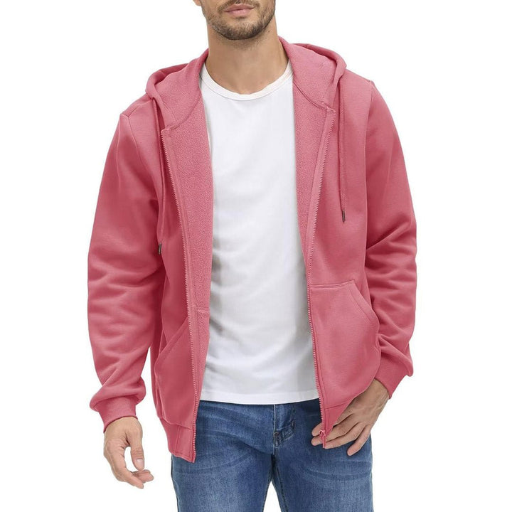 Men's Full Zip-Up Casual Active Hoodie - Men's hoodie