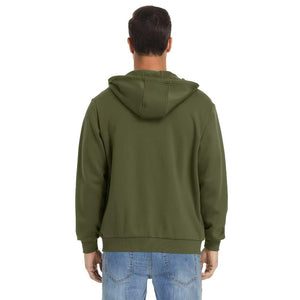 TACVASEN Army Green Men's Full Zip - Up Casual Active Hoodie