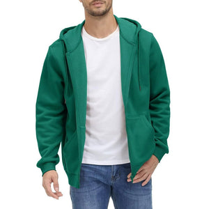 TACVASEN Emerald Green Men's Full Zip - Up Casual Active Hoodie