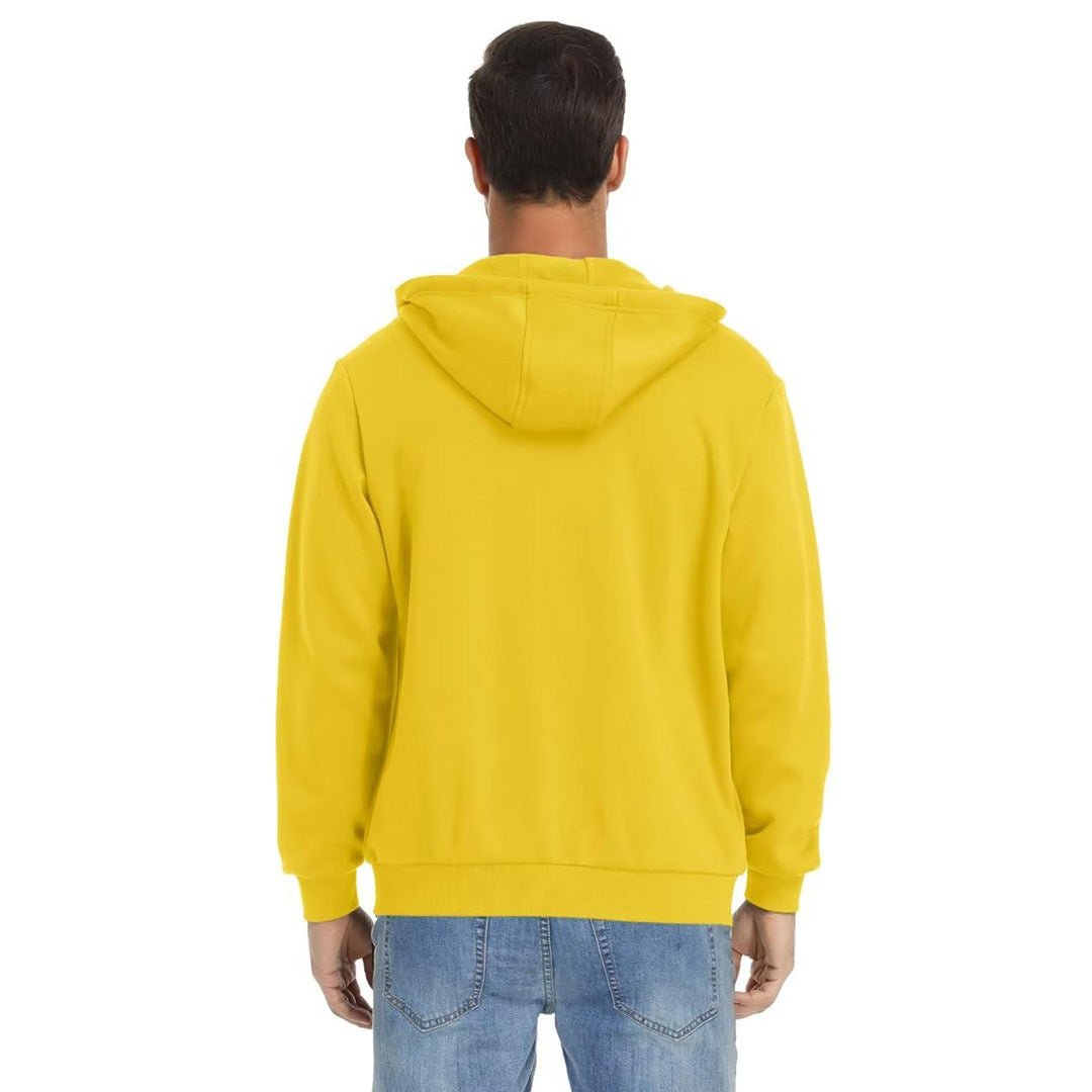 TACVASEN Yellow Men's Full Zip - Up Casual Active Hoodie