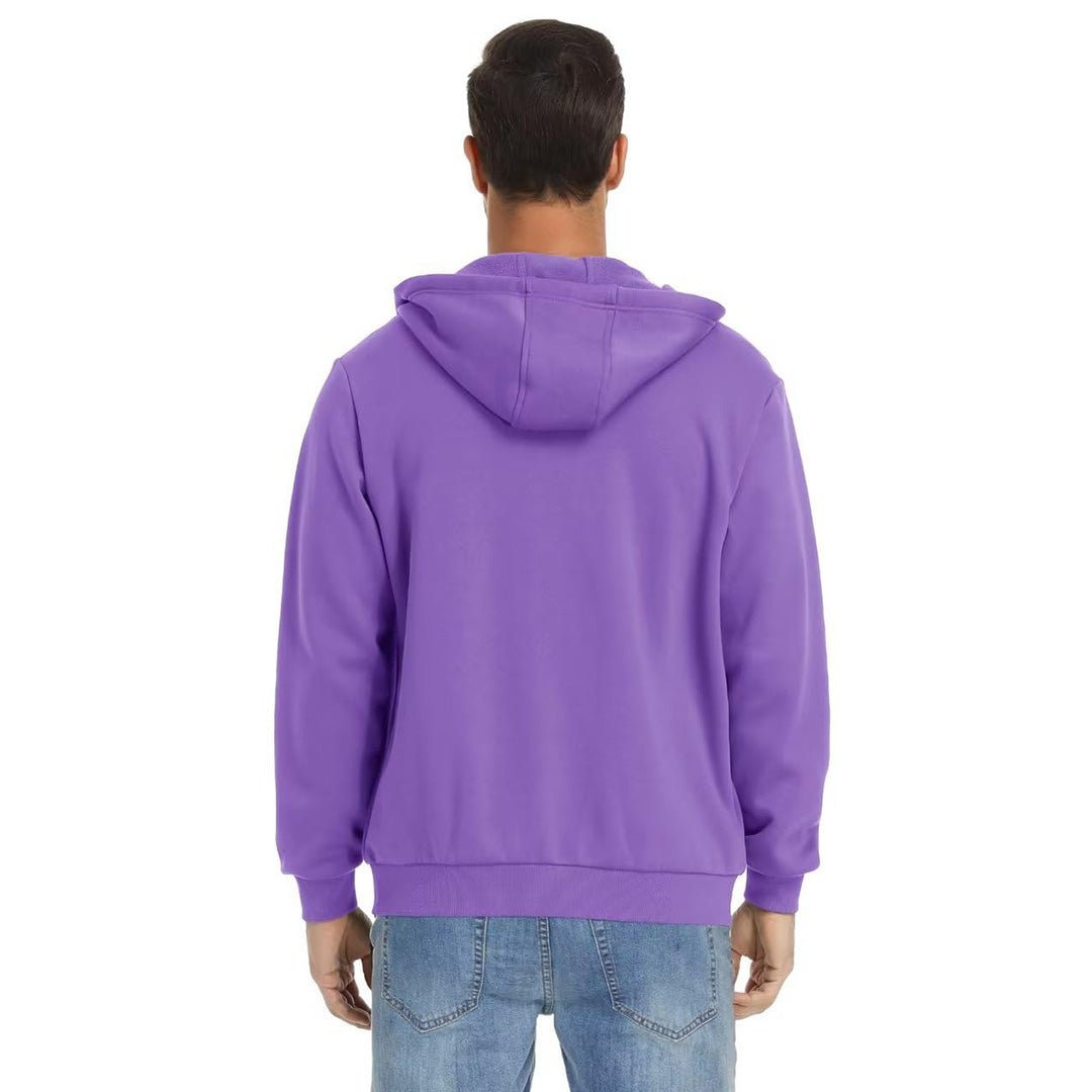 TACVASEN Light Purple Men's Full Zip - Up Casual Active Hoodie
