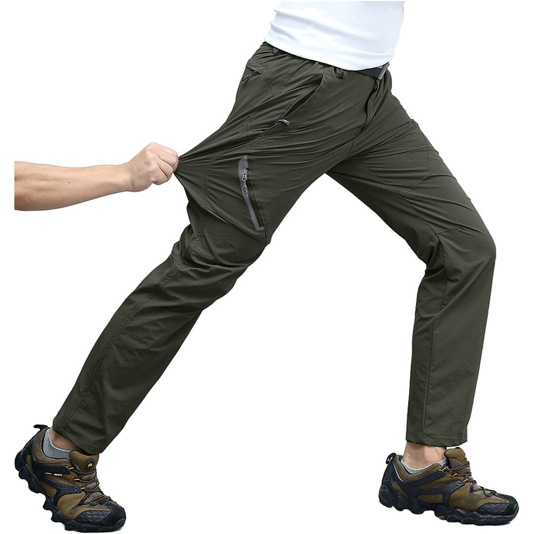 TACVASEN Army Green Men's Quick Dry Lightweight Breathable Hiking Pants