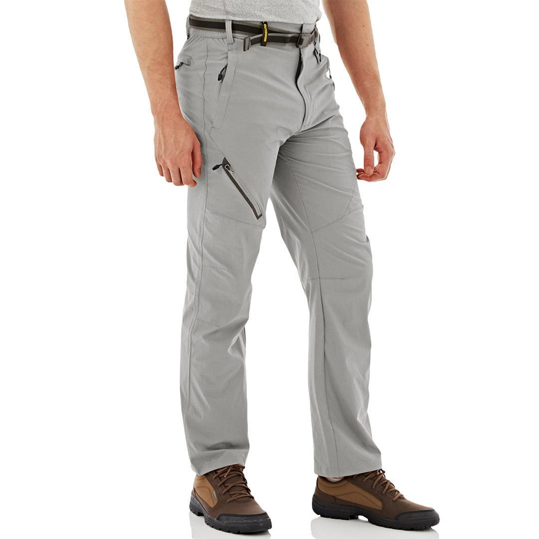 TACVASEN Light Grey Men's Quick Dry Lightweight Breathable Hiking Pants