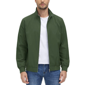 TACVASEN Army Green Men's Lightweight Casual Bomber Jacket