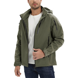 TACVASEN Army Green Men's Jacket Water Resistant Windproof Tactical Coats