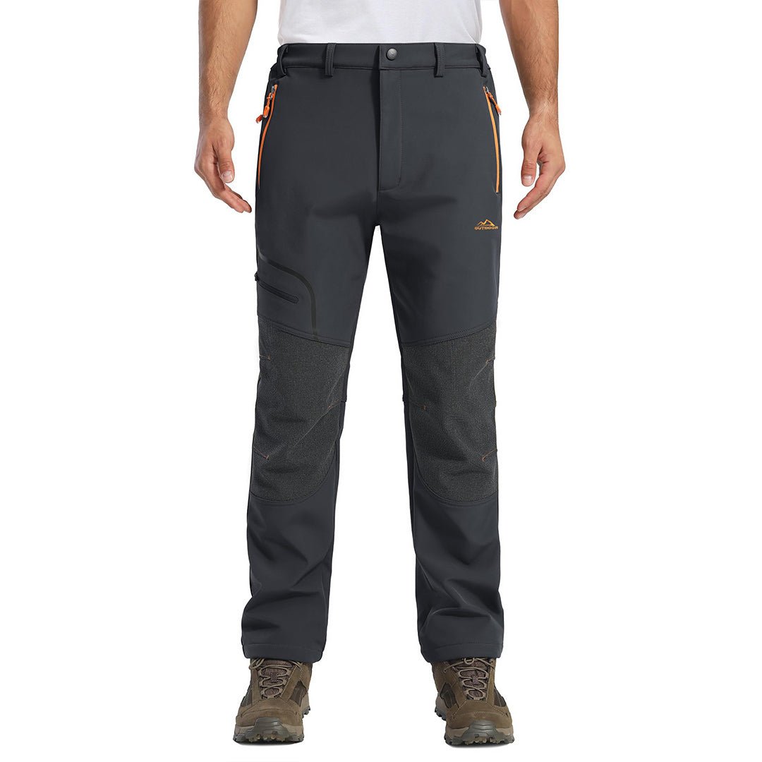 TACVASEN Dark Grey Men's Outdoor Water Repellent Soft Shell Pants