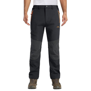 TACVASEN Black Men's Outdoor Water Repellent Soft Shell Pants