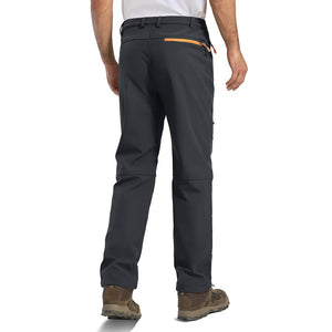 TACVASEN Dark Grey Men's Outdoor Water Repellent Soft Shell Pants