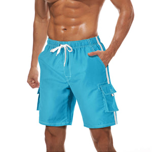 TACVASEN Sky Blue Men's Quick Dry Bathing Trunks Beach Shorts