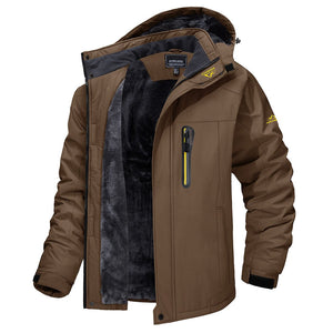 TACVASEN Coffee Insulated Fleece Lined Winter Ski Jacket