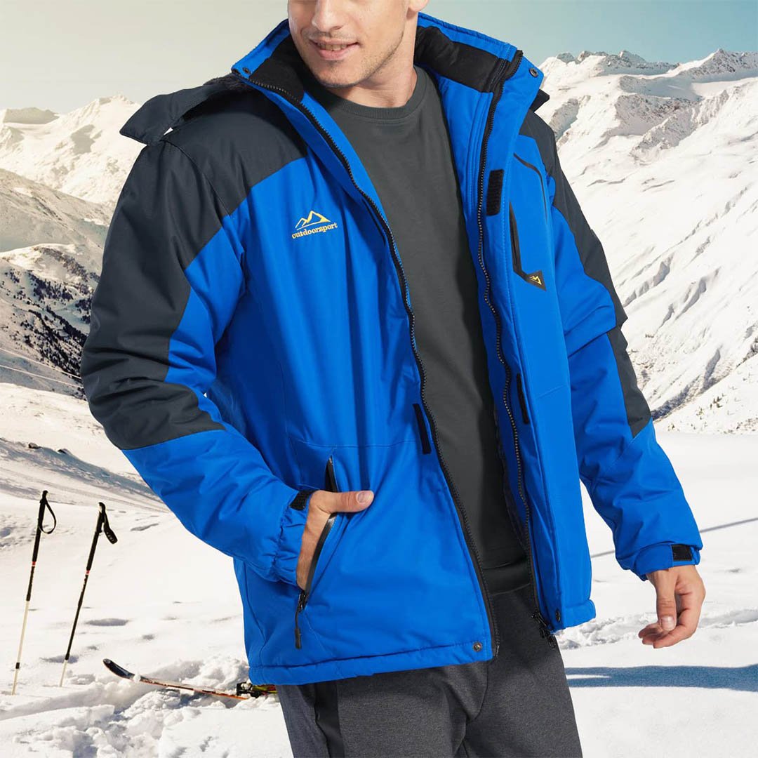 TACVASEN Royal Blue Insulated Fleece Lined Winter Snow Jacket